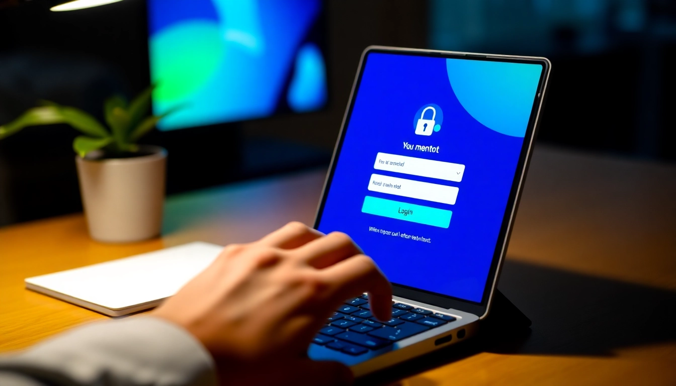 Step-by-step mentot login process on an intuitive website interface emphasizing security and ease of access for users.