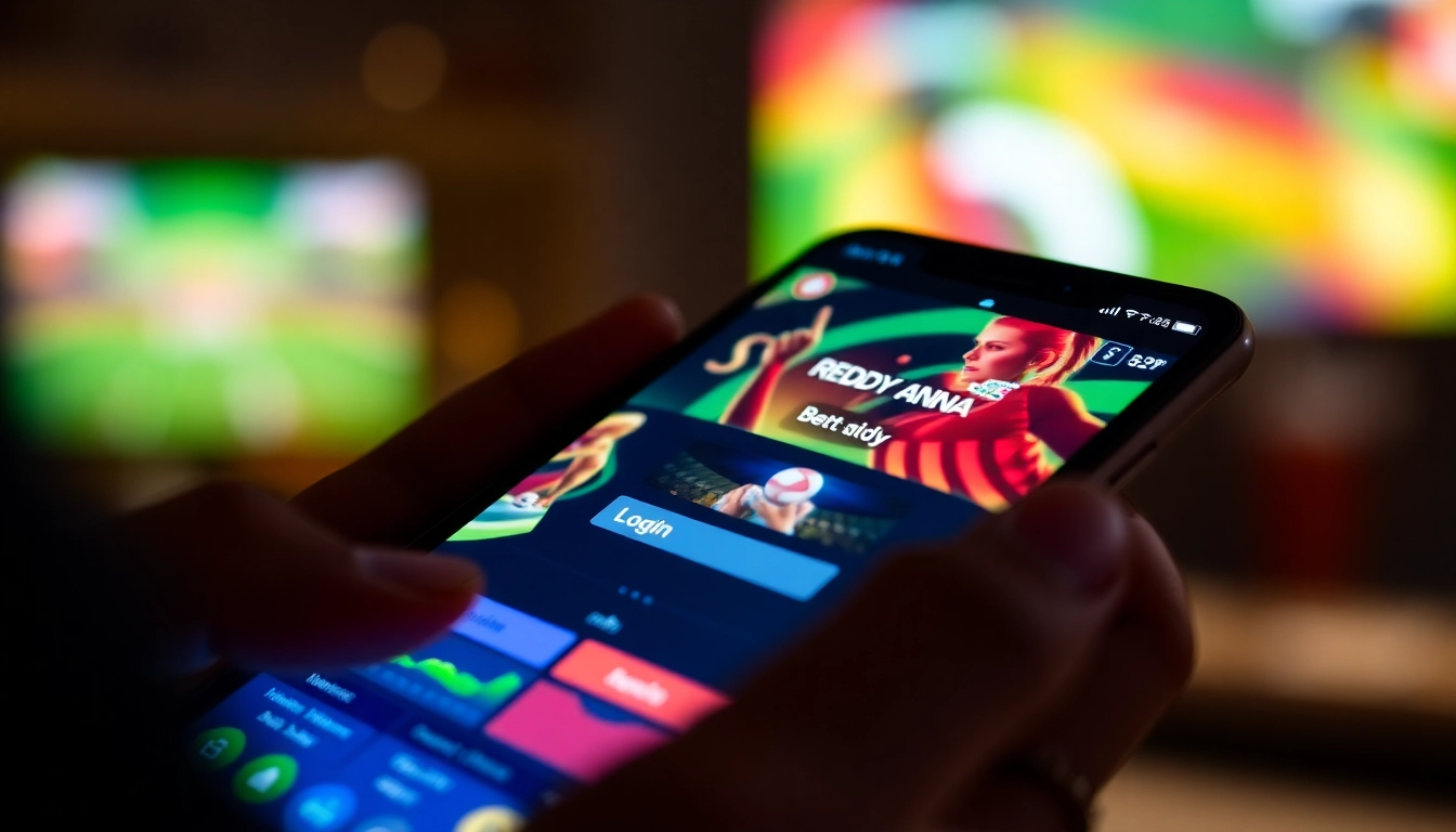 Secure Reddy Anna Login process on mobile device with sports betting dashboard for easy access and quick betting experience.