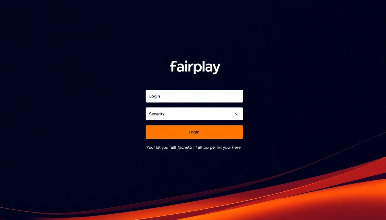 Fairplay login screen highlighting easy access with vibrant orange and black design, showcasing secure login fields, perfect for Indian sports betting users.