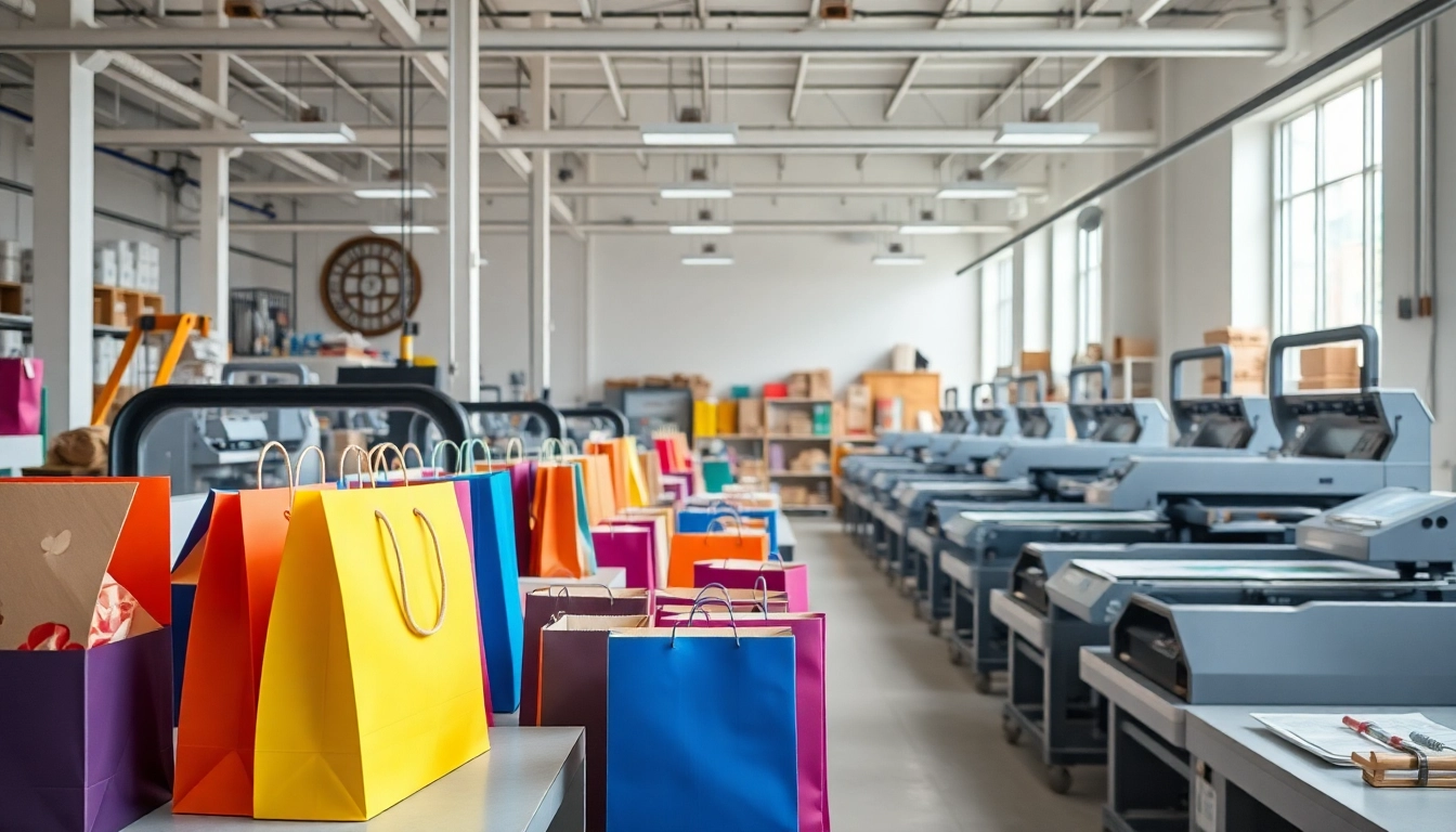 High-quality torba papierowa being printed and assembled in a modern packaging facility for