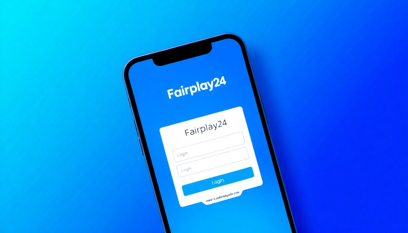 Secure Fairplay24 login page with user entering credentials on a modern interface, emphasizing