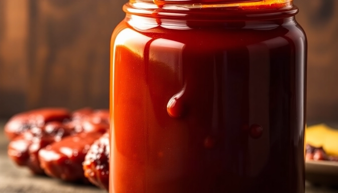 Close-up of a flavorful barbeque sauce being brushed onto grilled ribs for rich taste enhancement
