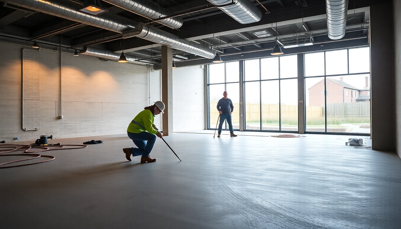 Experienced Birmingham liquid screeding specialists apply precise liquid screed for underfloor